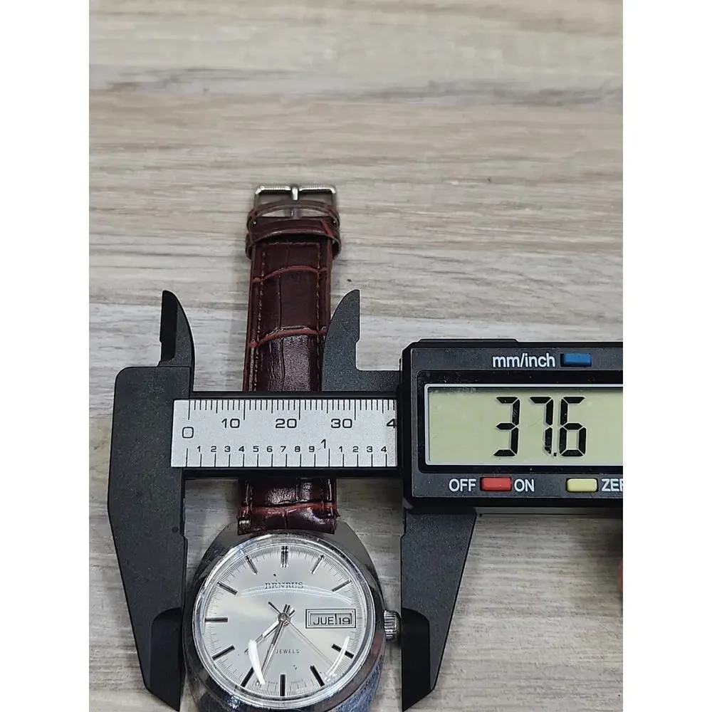Benrus Manual Wind Watch Men 37mm Silver Tone. Running, Hamazawa Movement